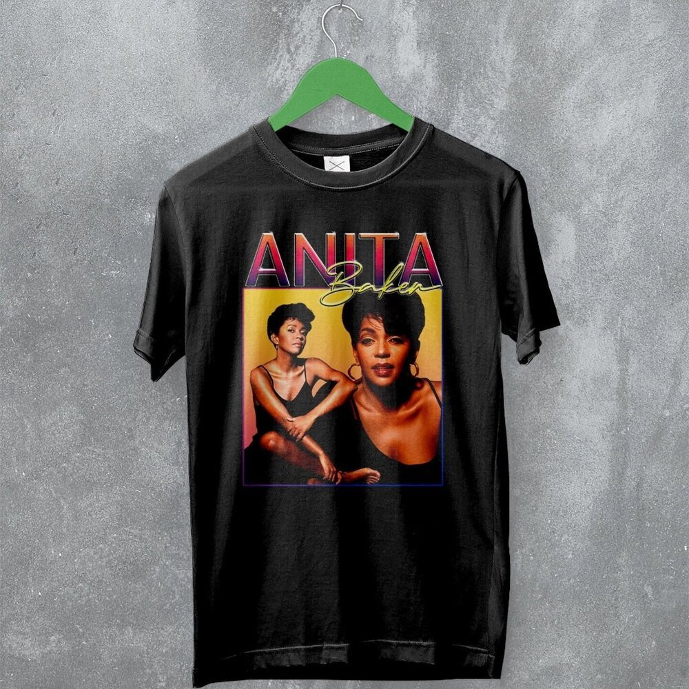 Anita Baker Jazz Soul Singer American Music Legend Graphic Album Art T-Shirt 91